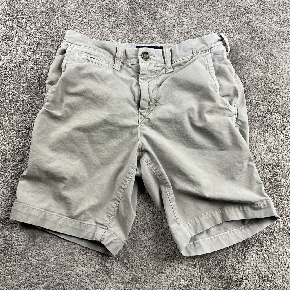 American Eagle Next Level Flex Shorts Mens 26 Light Gray Chino